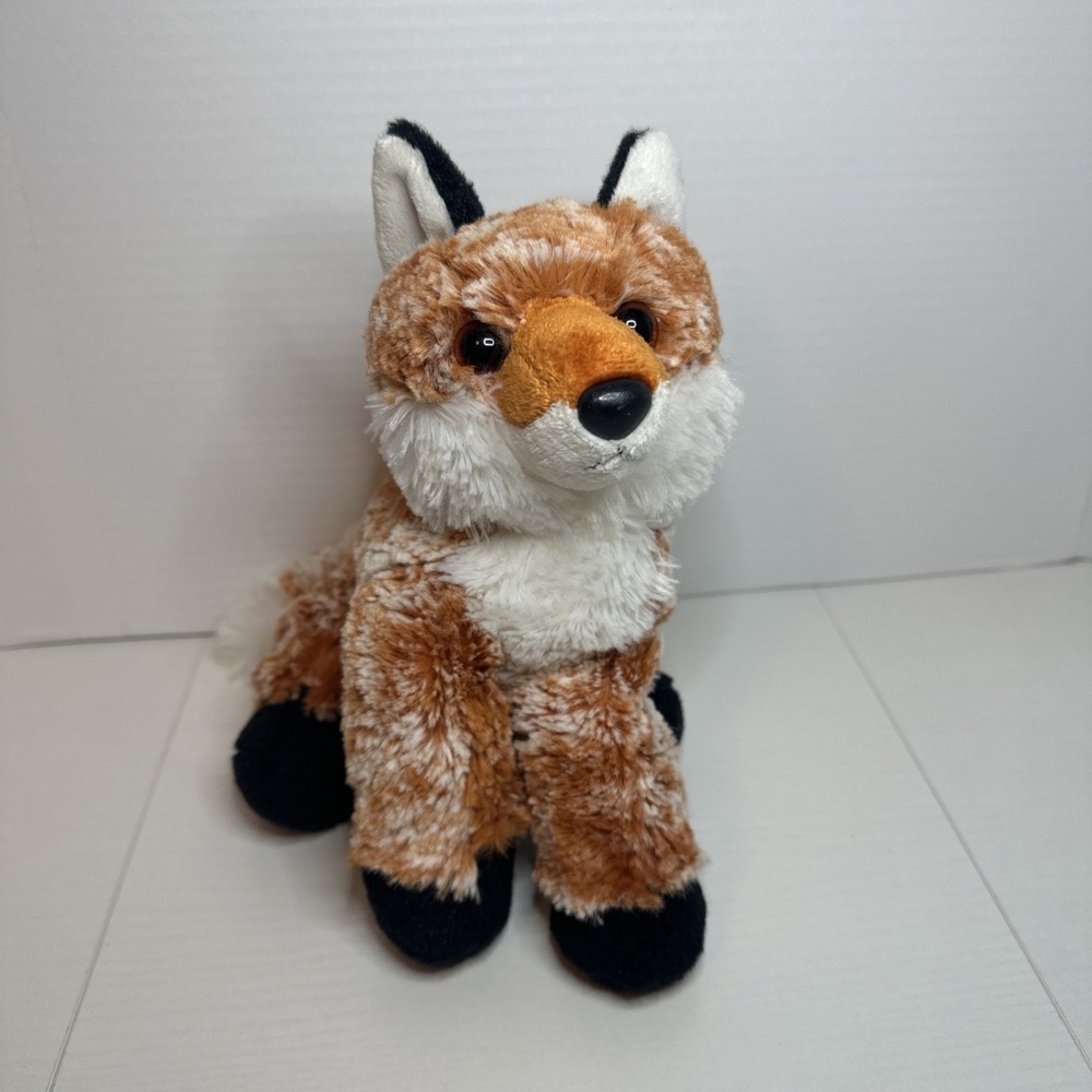 Aurora Autumn Fox Cub - Flopsie Tan & White Baby with Black Paws - Soft Plush